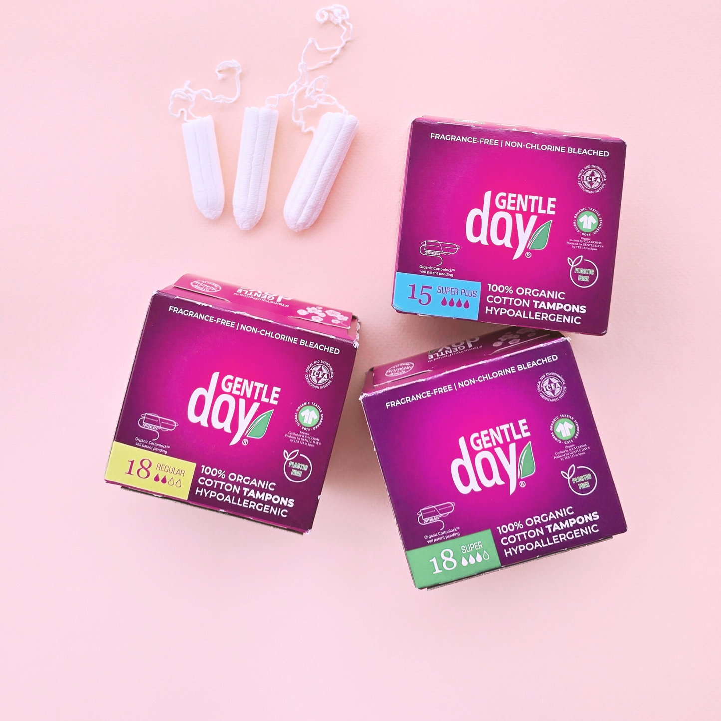 Gentle Day Organic Cotton Tampons – Super Plus