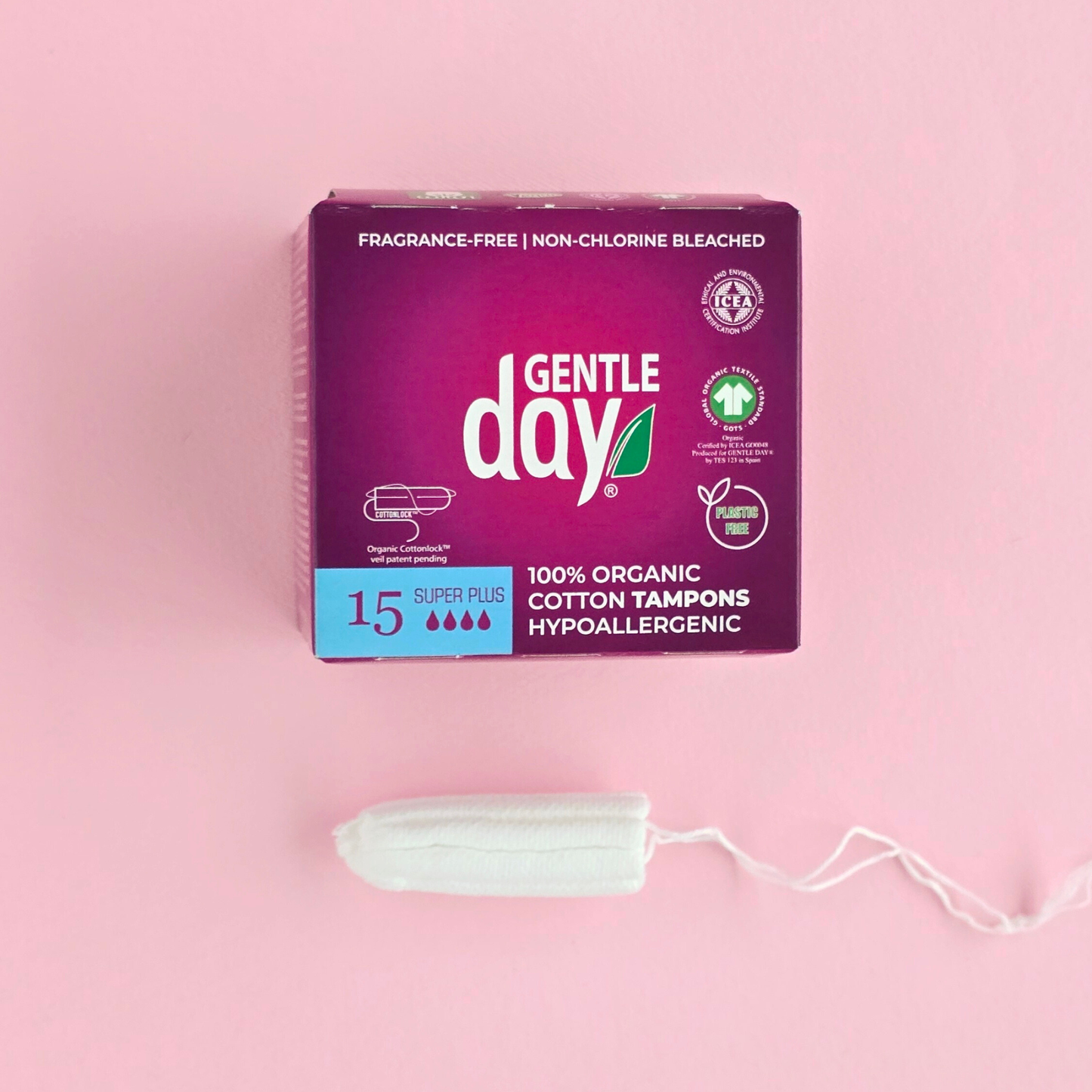Gentle Day Organic Cotton Tampons – Super Plus