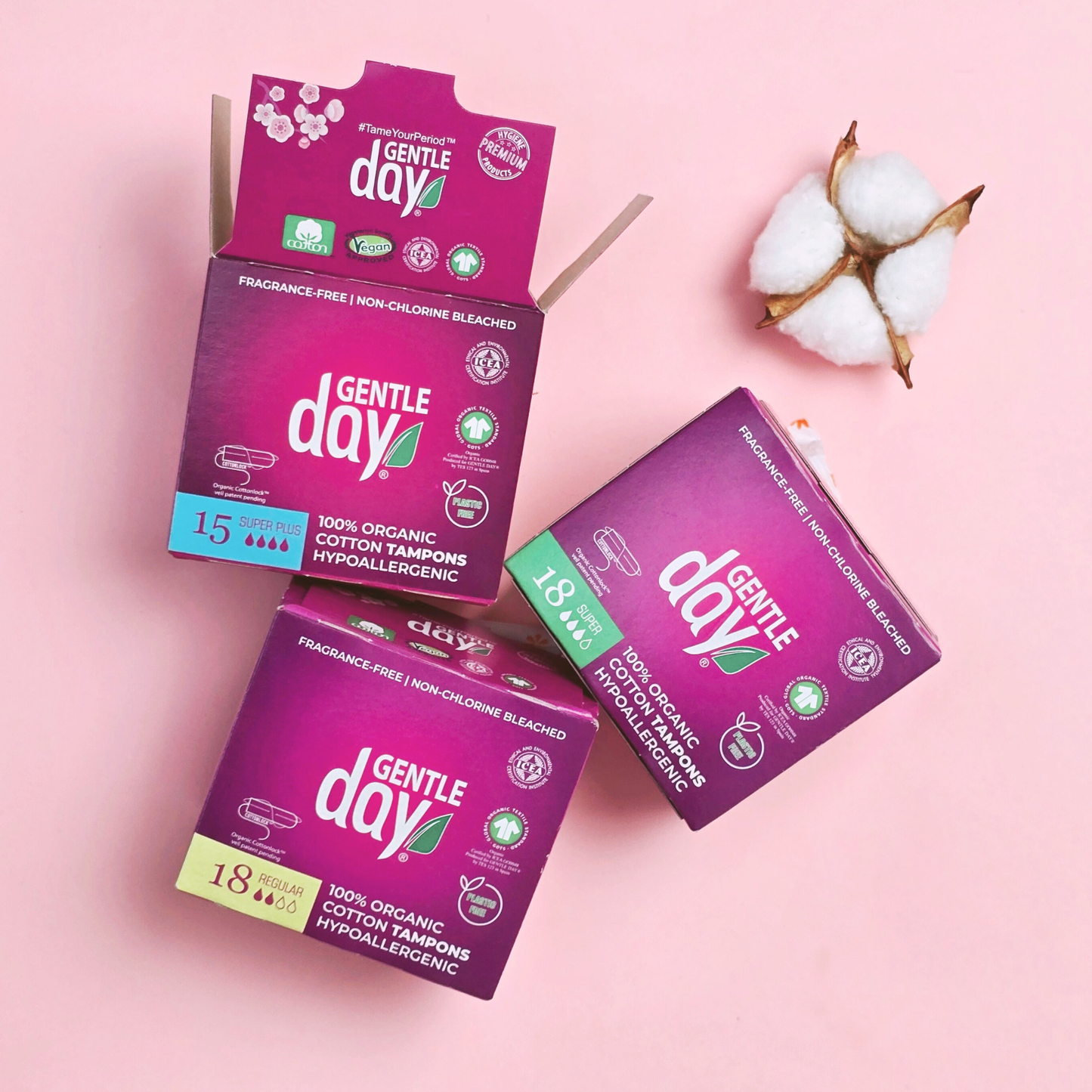 Gentle Day Organic Cotton Tampons – Super Plus