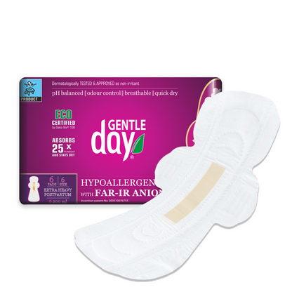 Organic Extra Heavy / Postpartum pads with FAR-IR ANION strip