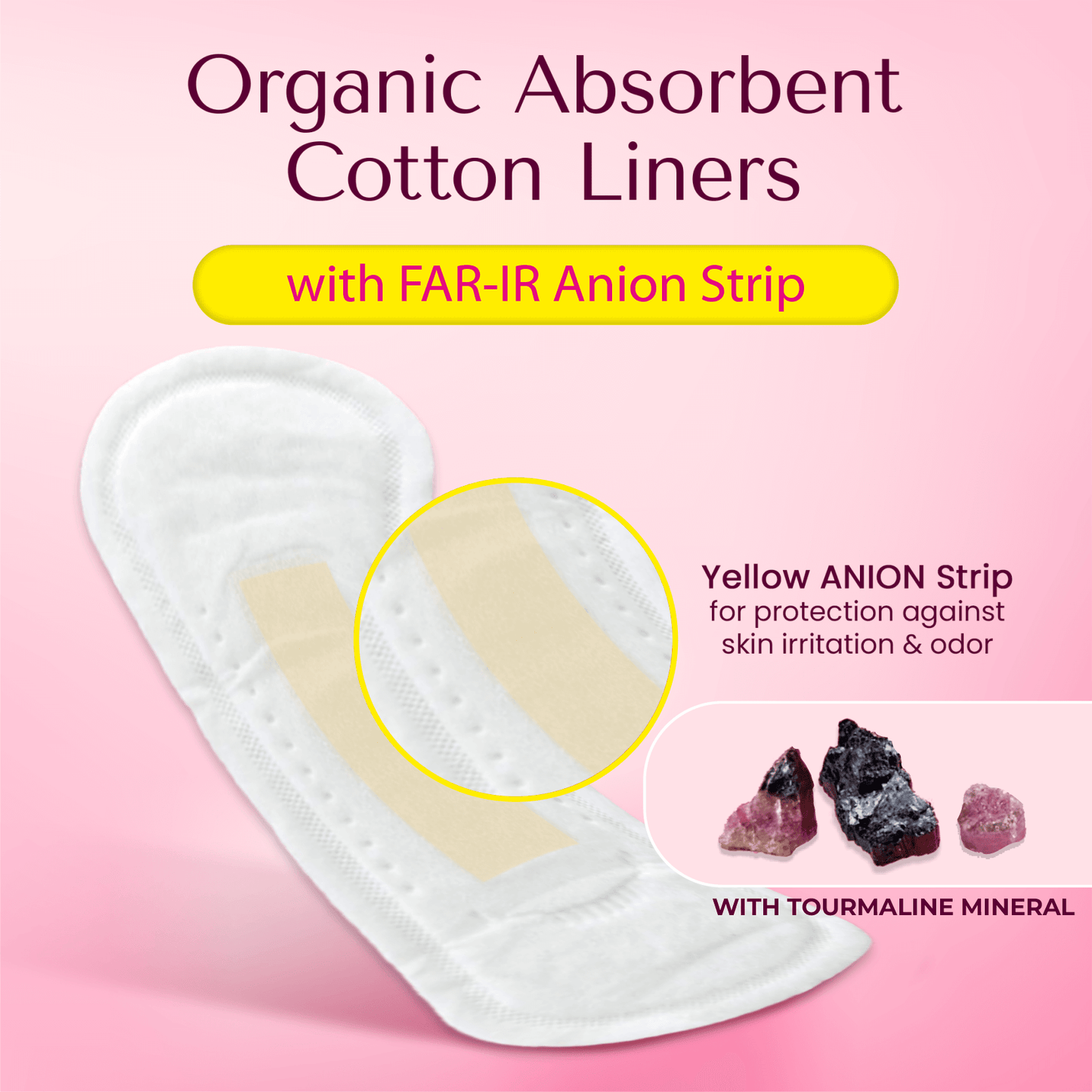 Organic Cotton Liners with FAR-IR Anion Strip