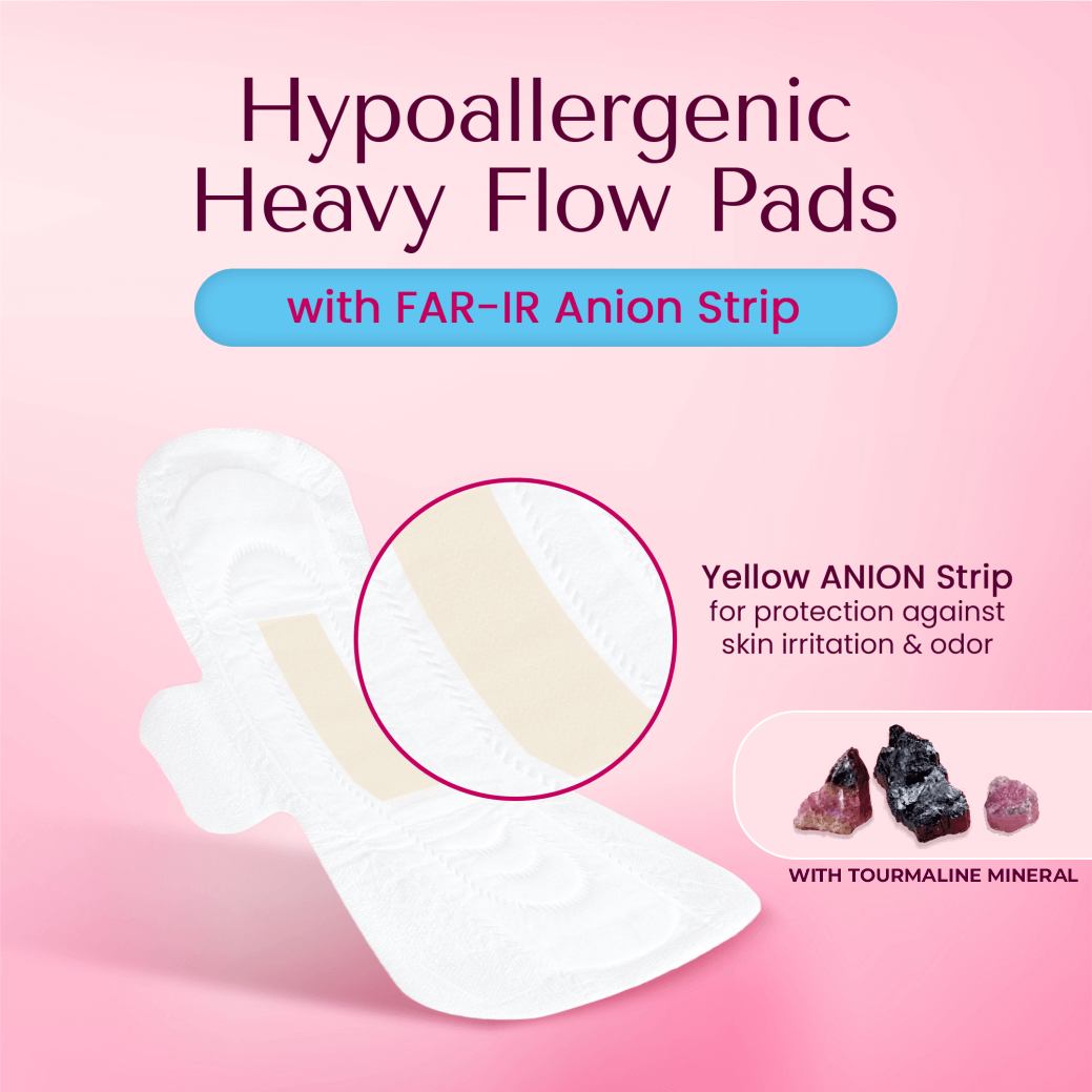 Organic Heavy Flow Pads with FAR-IR ANION strip