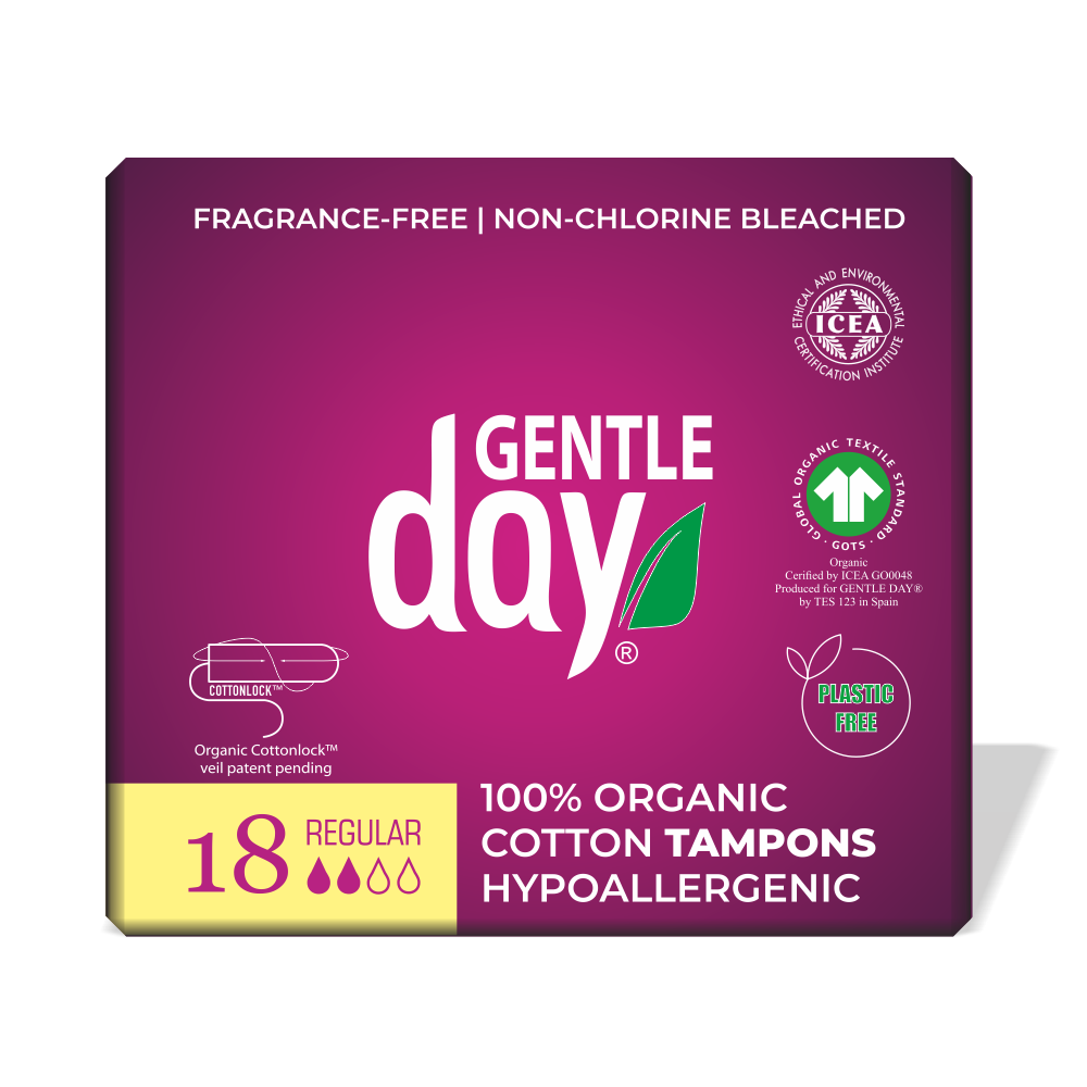 Gentle Day® Organic Cotton Regular Tampons