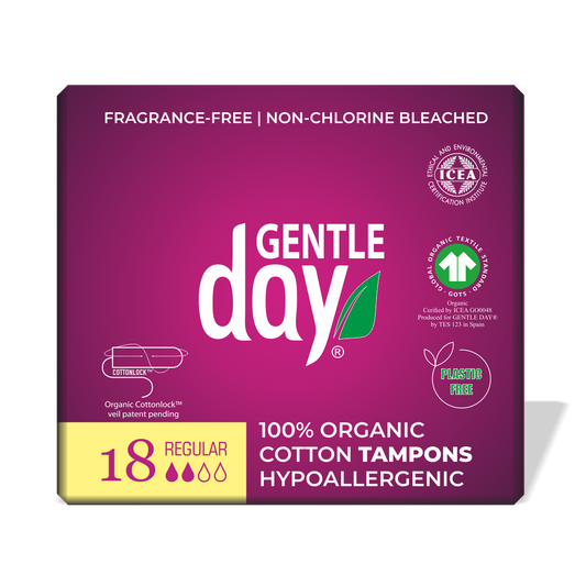 Gentle Day® Organic Cotton Regular Tampons