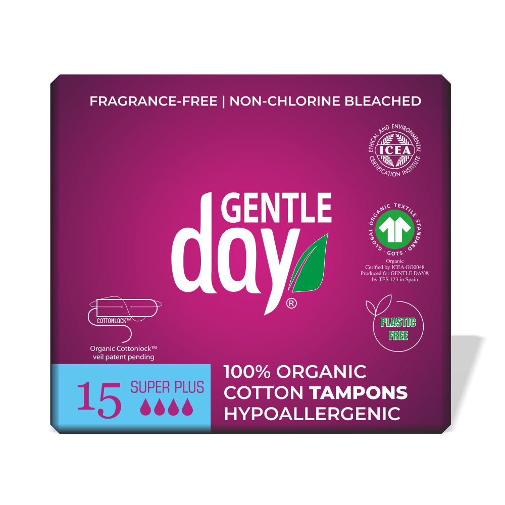 Gentle Day® Organic Cotton Super Plus Tampons
