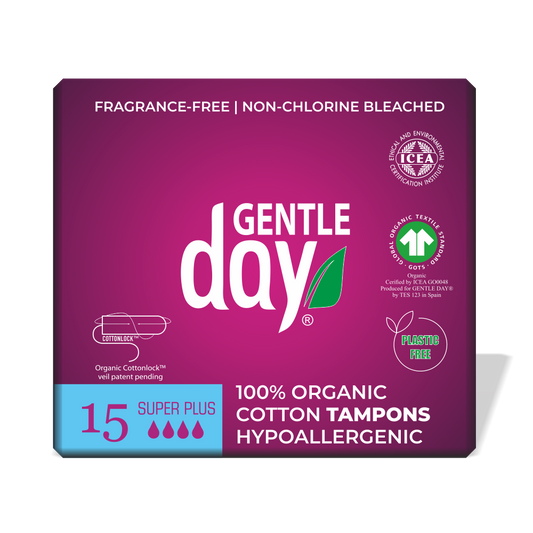 Gentle Day® Organic Cotton Super Plus Tampons