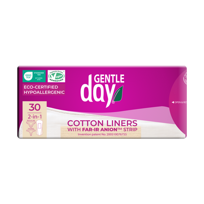 Gentle Day® Hypoallergenic Cotton Regular 2-in-1 Pantyliners·