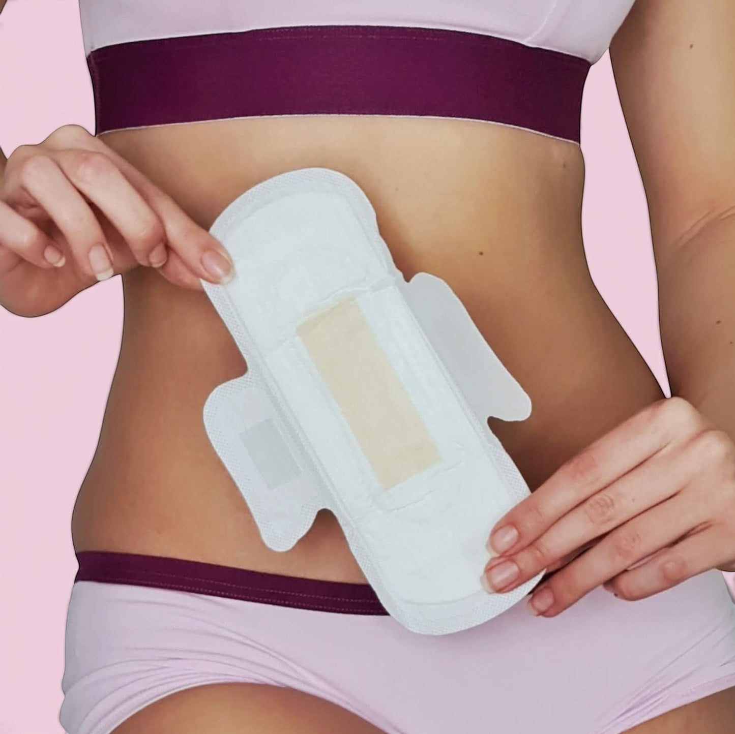 Gentle Day in South Africa Organic Light Flow Pad, white cotton, with wings, 200mm length, 40ml absorbency.