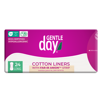 Gentle Day® Hypoallergenic Cotton Regular Long Pantyliners·