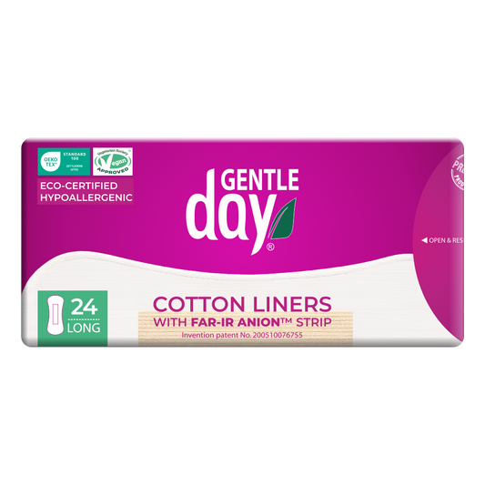 Gentle Day® Hypoallergenic Cotton Regular Long Pantyliners·